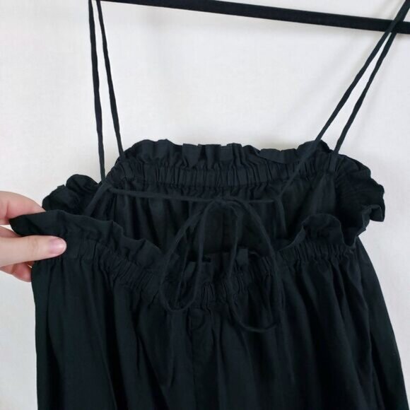 Everlane Flowy Jumpsuit Palazzo Womens XS Black Japanese Minimalist Resort Boho - Picture 12 of 12